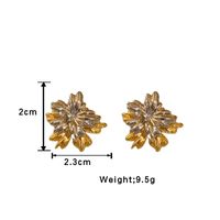 1 Pair Elegant Flower Alloy Gold Plated Silver Plated Ear Studs main image 2