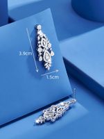 1 Pair Luxurious Water Droplets Plating Inlay Brass Zircon White Gold Plated Ear Studs main image 2