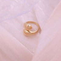 Simple Style Solid Color Solid Color Copper 18k Gold Plated Rings In Bulk sku image 3