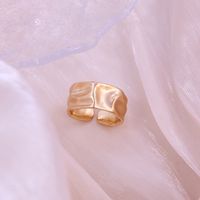 Simple Style Solid Color Solid Color Copper 18k Gold Plated Rings In Bulk sku image 2