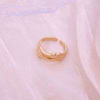 Simple Style Solid Color Solid Color Copper 18k Gold Plated Rings In Bulk main image 7