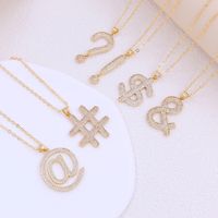 Simple Style Shiny Symbol Copper 18k Gold Plated Zircon Pendant Necklace In Bulk main image 1