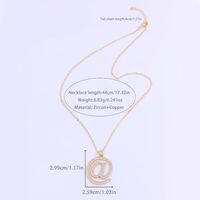 Einfacher Stil Glänzend Symbol Kupfer 18 Karat Vergoldet Zirkon Halskette Mit Anhänger In Masse main image 2