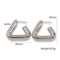 1 Pair Simple Style Solid Color Plating 304 Stainless Steel 14K Gold Plated Ear Studs sku image 1