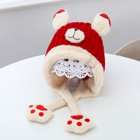 Children Unisex Princess Sweet Pastoral Bear Antlers Trapper Hat sku image 6