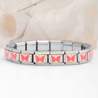 Simple Style Butterfly Stainless Steel Printing Unisex Bracelet Accessories sku image 5