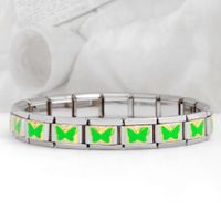 Simple Style Butterfly Stainless Steel Printing Unisex Bracelet Accessories sku image 4