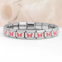 Simple Style Butterfly Stainless Steel Printing Unisex Bracelet Accessories sku image 9
