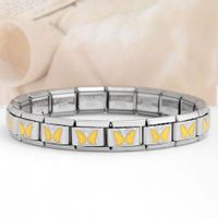 Simple Style Butterfly Stainless Steel Printing Unisex Bracelet Accessories sku image 10