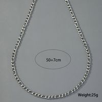 Vintage Style Geometric Solid Color Metal Plating Chain Unisex Necklace main image 7