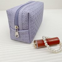 Elegant Solid Color Pvc Square Makeup Bags main image 5