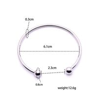 Simple Style Classic Style Solid Color Stainless Steel Bangle main image 4