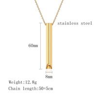Simple Style Classic Style Solid Color 304 Stainless Steel Plating 18K Gold Plated Unisex Pendant Necklace main image 2