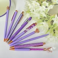 1 Set Solid Color Learning Metal Preppy Style Ballpoint Pen main image 3