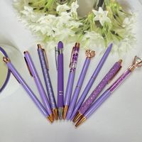1 Set Solid Color Learning Metal Preppy Style Ballpoint Pen sku image 5