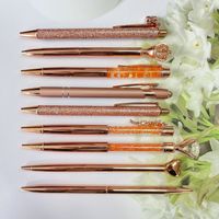 1 Set Solid Color Learning Metal Preppy Style Ballpoint Pen main image 4
