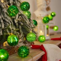Weihnachten Retro Einfacher Stil Ball Kunststoff Innen Gruppe Festival Hängende Ornamente sku image 1