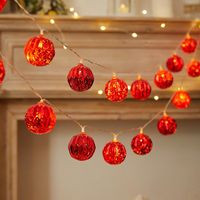 Weihnachten Retro Einfacher Stil Ball Kunststoff Innen Gruppe Festival Hängende Ornamente sku image 4