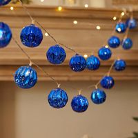 Weihnachten Retro Einfacher Stil Ball Kunststoff Innen Gruppe Festival Hängende Ornamente sku image 8