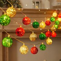 Weihnachten Retro Einfacher Stil Ball Kunststoff Innen Gruppe Festival Hängende Ornamente sku image 9