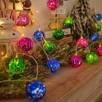 Christmas Retro Simple Style Ball Plastic Indoor Party Festival Hanging Ornaments sku image 12