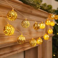 Weihnachten Retro Einfacher Stil Ball Kunststoff Innen Gruppe Festival Hängende Ornamente sku image 15