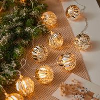 Weihnachten Retro Einfacher Stil Ball Kunststoff Innen Gruppe Festival Hängende Ornamente sku image 17