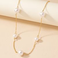 Ig Style French Style Commute Round Pearl Alloy Women's Necklace main image 1