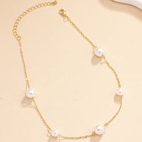 Ig Style French Style Commute Round Pearl Alloy Women's Necklace main image 6