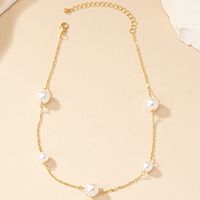 Ig Style French Style Commute Round Pearl Alloy Women's Necklace main image 5