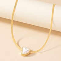 Elegant Commute Heart Shape Pearl Alloy Wholesale Pendant Necklace main image 1