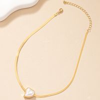 Elegant Commute Heart Shape Pearl Alloy Wholesale Pendant Necklace main image 10