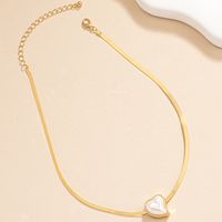 Elegant Commute Heart Shape Pearl Alloy Wholesale Pendant Necklace main image 6