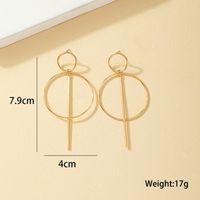 1 Pair Simple Style Circle Plating Alloy Gold Plated Drop Earrings main image 6