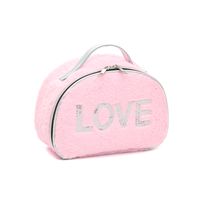 Cute Animal Heart Shape Plush Flannel Square Makeup Bags main image 5