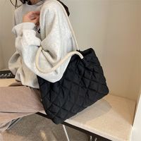 Women's Cloth Lattice Preppy Style Classic Style Streetwear Sewing Thread Square Zipper Shoulder Bag main image 2