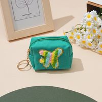 Unisex Solid Color Polyester Zipper Coin Purses main image 5