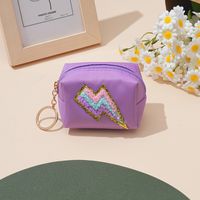 Unisex Solid Color Polyester Zipper Coin Purses sku image 3