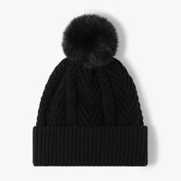 Women's Basic Simple Style Twist Pom Poms Eaveless Wool Cap sku image 2