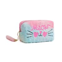 Cute Animal Plush Square Makeup Bags sku image 1