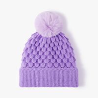 Women's Basic Lady Simple Style Solid Color Pom Poms Eaveless Wool Cap sku image 6