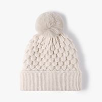 Women's Basic Lady Simple Style Solid Color Pom Poms Eaveless Wool Cap sku image 5