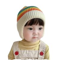 Children Unisex Cartoon Style Cute Simple Style Colorful Stripe Knitted Wool Cap main image 5