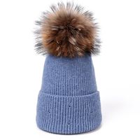 Women's Basic Simple Style Solid Color Pom Poms Eaveless Wool Cap sku image 12