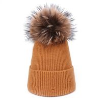 Women's Basic Simple Style Solid Color Pom Poms Eaveless Wool Cap sku image 16