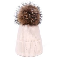 Women's Basic Simple Style Solid Color Pom Poms Eaveless Wool Cap sku image 19