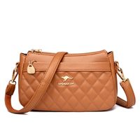 Women's Pu Leather Solid Color Vintage Style Square Zipper Square Bag sku image 6