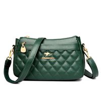 Women's Pu Leather Solid Color Vintage Style Square Zipper Square Bag sku image 4