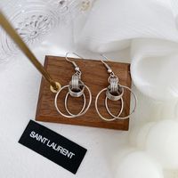 1 Pair Simple Style Classic Style Geometric Alloy White Gold Plated Drop Earrings main image 2