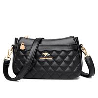 Women's Pu Leather Solid Color Vintage Style Square Zipper Square Bag sku image 1